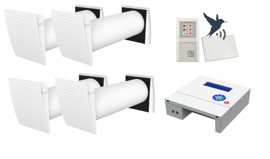 Radon low energy 80- Baupaket Radon-Lüftung mit Wärmerückgewinnung 80m²